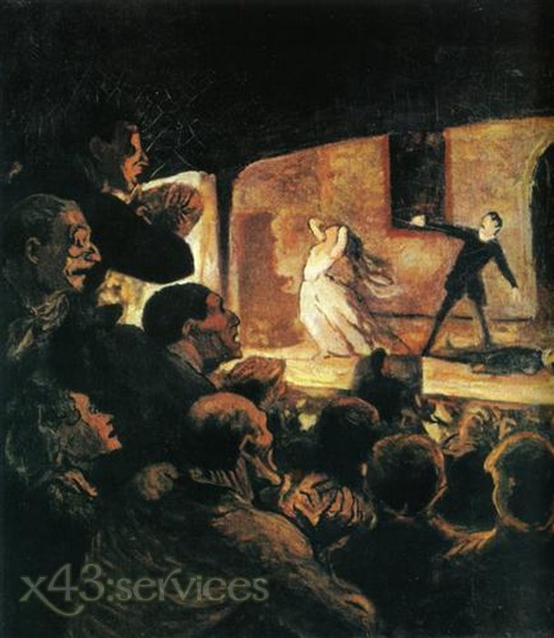Honore Daumier - Beim Theater - at the Theater